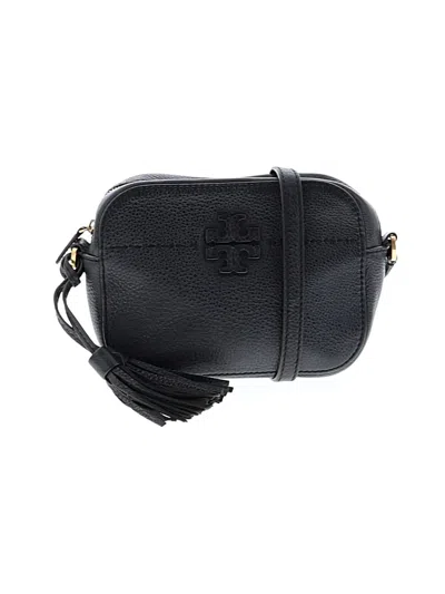 Pre-owned Tory Burch Leather Crossbody Bag In Black