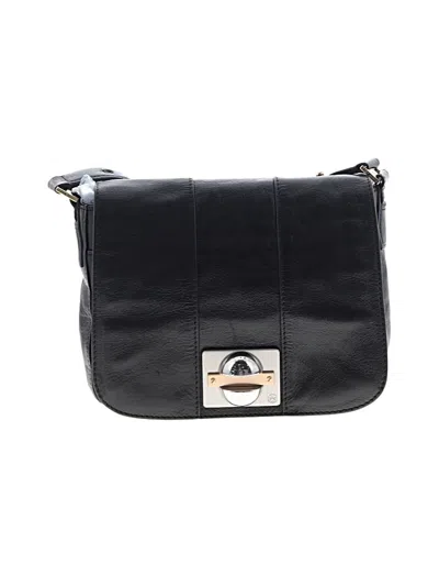 Pre-owned Tory Burch Leather Crossbody Bag In Black