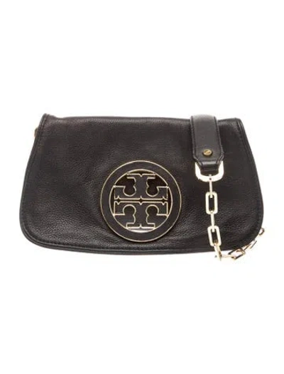 Pre-owned Tory Burch Leather Crossbody Bag In Black