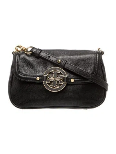 Pre-owned Tory Burch Leather Crossbody Bag In Black