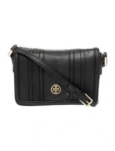 Pre-owned Tory Burch Leather Crossbody Bag In Black