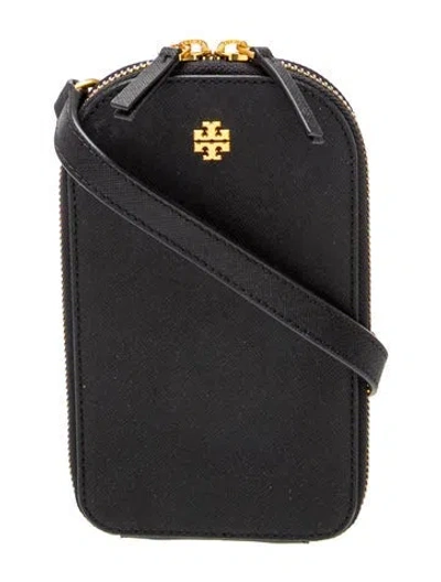 Pre-owned Tory Burch Leather Crossbody Bag In Black