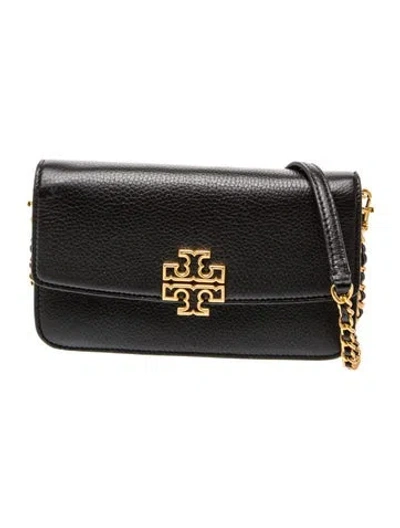 Pre-owned Tory Burch Leather Crossbody Bag In Black