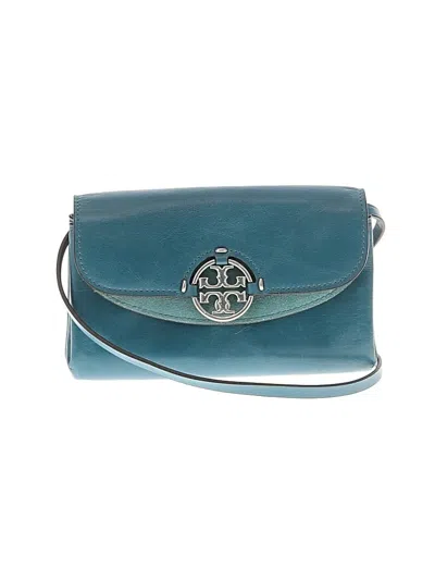 Pre-owned Tory Burch Leather Crossbody Bag In Blue
