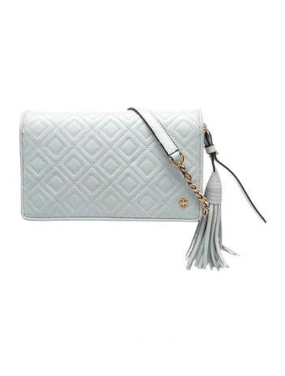 Pre-owned Tory Burch Leather Crossbody Bag In Blue