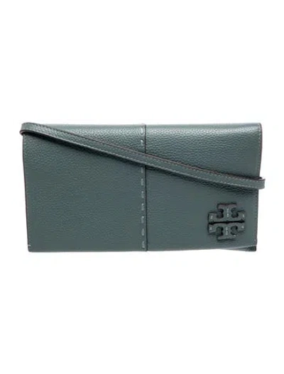 Pre-owned Tory Burch Leather Crossbody Bag In Blue