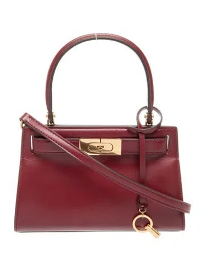 Pre-owned Tory Burch Leather Crossbody Bag In Burgundy