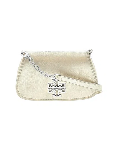 Pre-owned Tory Burch Leather Crossbody Bag In Gold