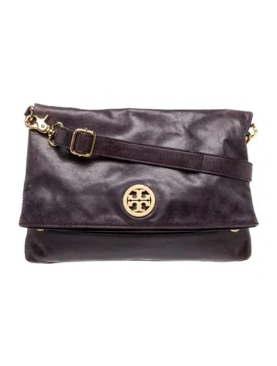 Pre-owned Tory Burch Leather Crossbody Bag In Gray