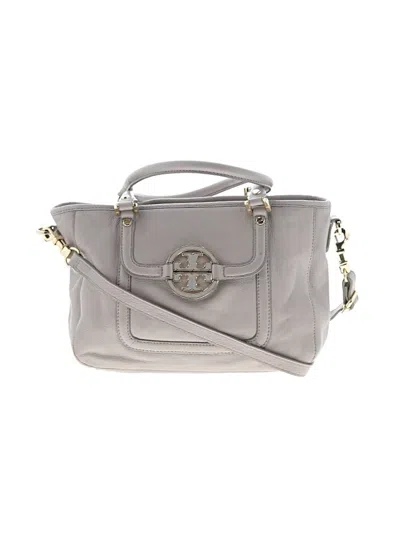 Pre-owned Tory Burch Leather Crossbody Bag In Gray