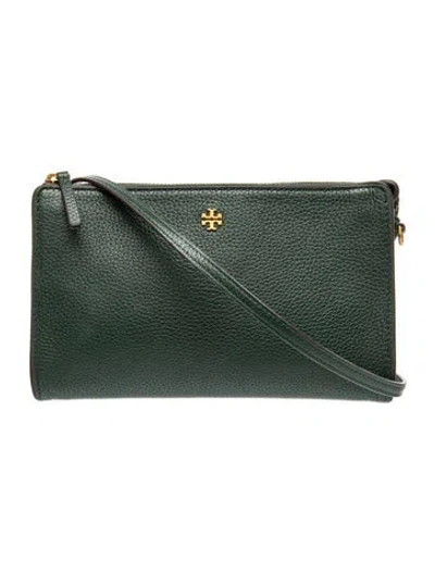 Pre-owned Tory Burch Leather Crossbody Bag In Green