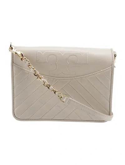 Pre-owned Tory Burch Leather Crossbody Bag In Neutral