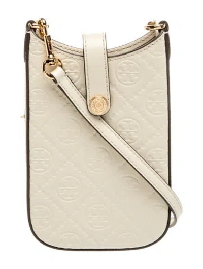 Pre-owned Tory Burch Leather Crossbody Bag In Neutral