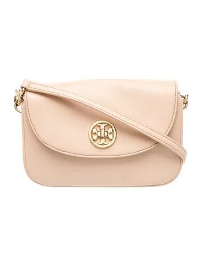 Pre-owned Tory Burch Leather Crossbody Bag In Neutral