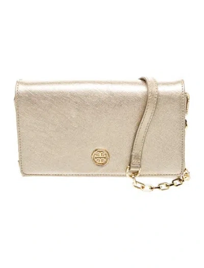 Pre-owned Tory Burch Leather Crossbody Bag In Neutral