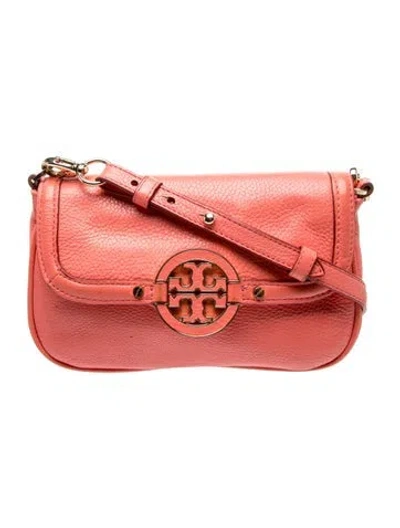Pre-owned Tory Burch Leather Crossbody Bag In Orange