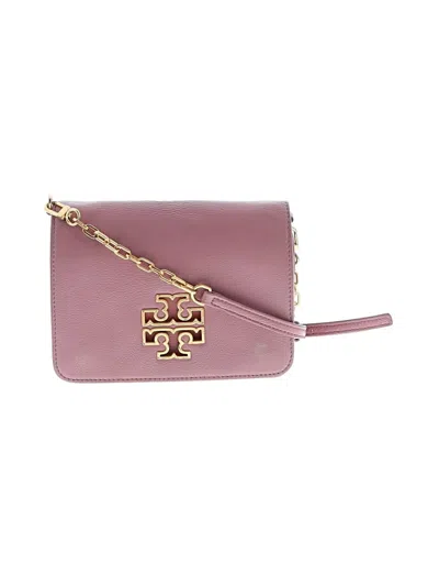 Pre-owned Tory Burch Leather Crossbody Bag In Pink