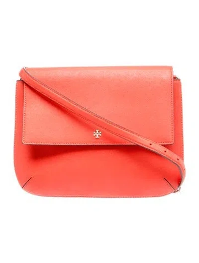 Pre-owned Tory Burch Leather Crossbody Bag In Red