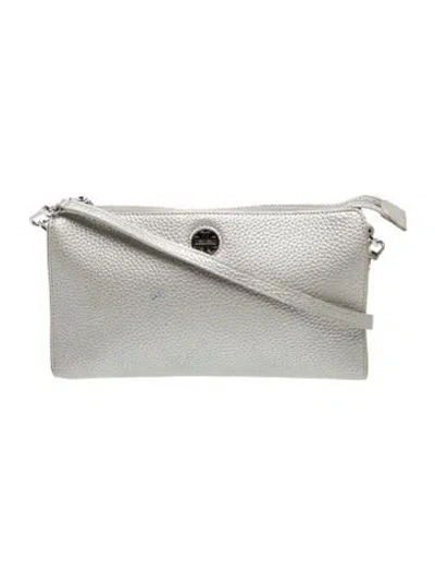 Pre-owned Tory Burch Leather Crossbody Bag Vintage In Silver