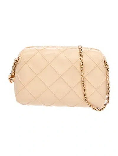 Pre-owned Tory Burch Leather Crossbody Bag W/ Tags In Neutral
