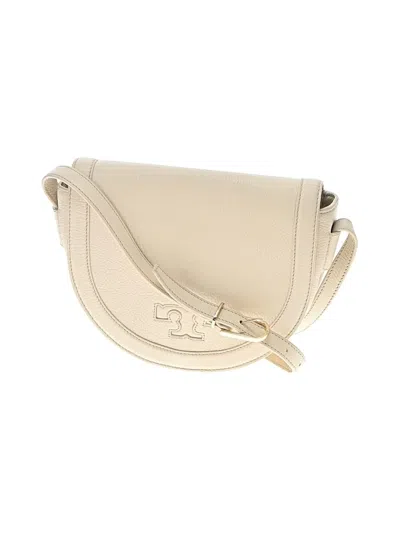 Pre-owned Tory Burch Leather Crossbody Bag In White