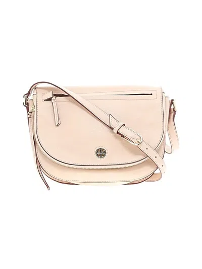 Pre-owned Tory Burch Leather Crossbody Bag In White