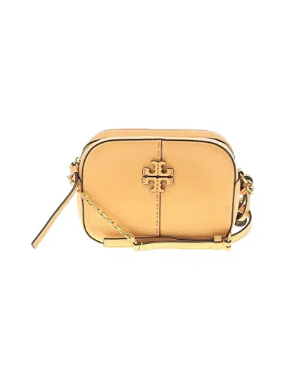 Pre-owned Tory Burch Leather Crossbody Bag In Yellow