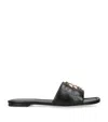 Tory Burch Eleanor Leather Slider Color Black In Black