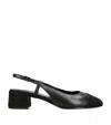 Tory Burch Leather Embellished Slingback Pumps 45 In Black