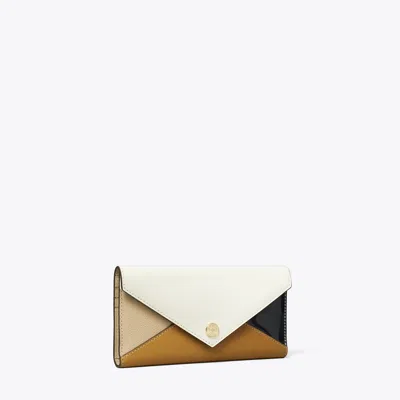 Tory Burch Leather Envelope Wallet In Multi