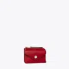 Tory Burch Leather Envelope Zip Card Case