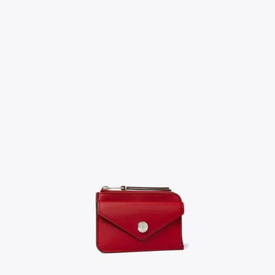 Tory Burch Leather Envelope Zip Card Case