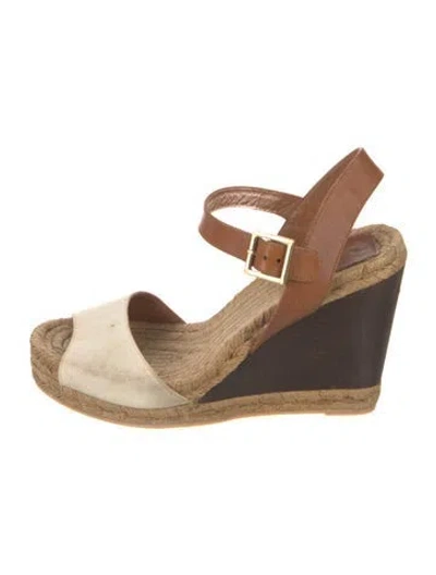 Pre-owned Tory Burch Leather Espadrilles