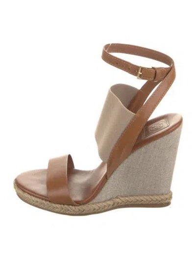 Pre-owned Tory Burch Leather Espadrilles