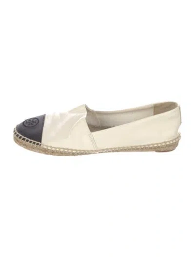 Pre-owned Tory Burch Leather Espadrilles In Black/neutrals