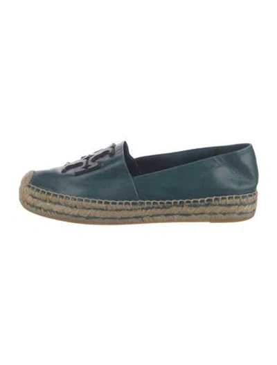 Pre-owned Tory Burch Leather Espadrilles In Blue