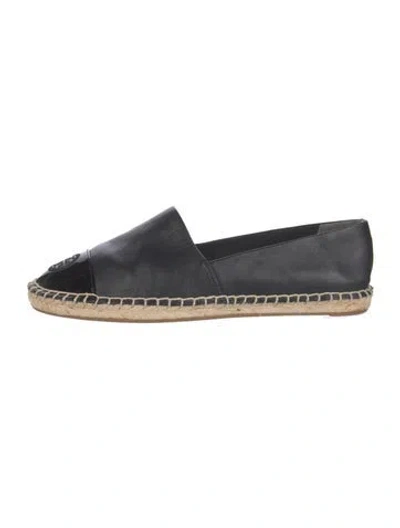 Pre-owned Tory Burch Leather Espadrilles In Blue