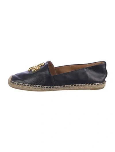 Pre-owned Tory Burch Leather Espadrilles In Blue