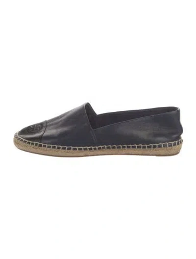 Pre-owned Tory Burch Leather Espadrilles In Blue