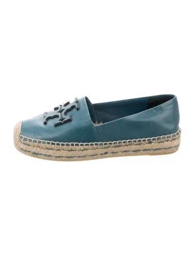 Pre-owned Tory Burch Leather Espadrilles In Blue