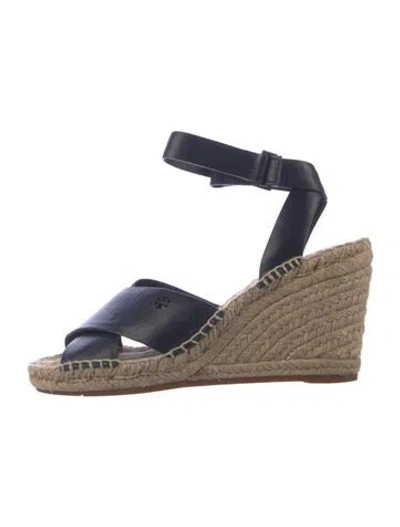 Pre-owned Tory Burch Leather Espadrilles In Blue