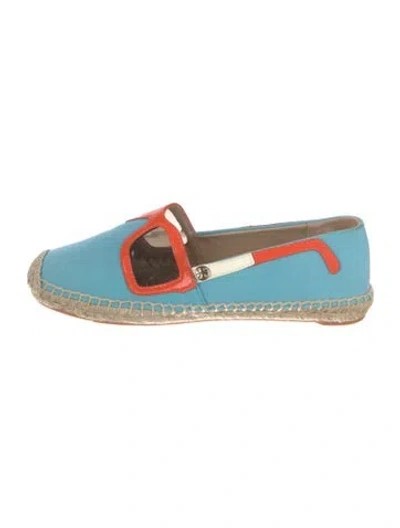Pre-owned Tory Burch Leather Espadrilles In Blue