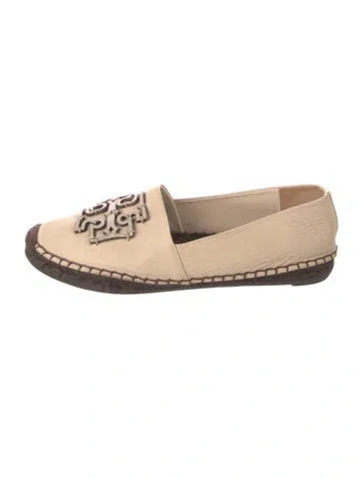 Pre-owned Tory Burch Leather Espadrilles In Brown