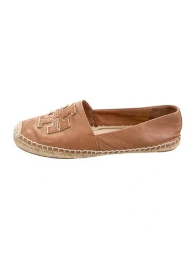 Pre-owned Tory Burch Leather Espadrilles In Brown