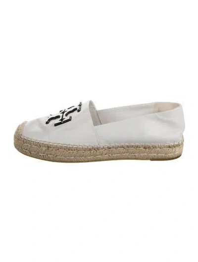 Pre-owned Tory Burch Leather Espadrilles In Neutral