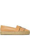 Tory Burch Ines Leather Platform Espadrilles In Neutrals