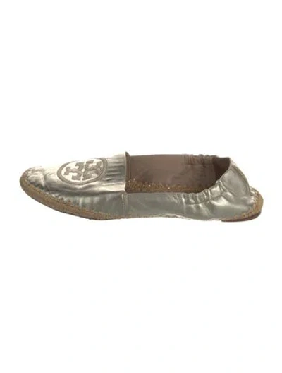 Pre-owned Tory Burch Leather Espadrilles In Neutrals