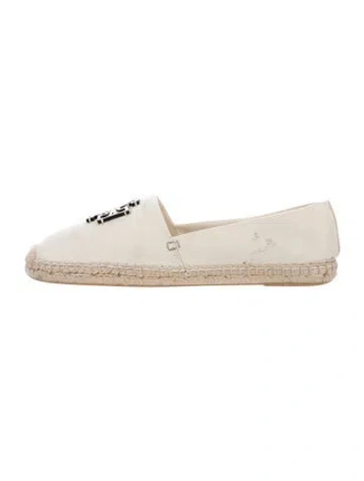 Pre-owned Tory Burch Leather Espadrilles In Neutrals