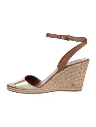 Pre-owned Tory Burch Leather Espadrilles In Pink