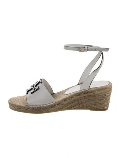 Pre-owned Tory Burch Leather Espadrilles In White